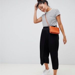 ASOS black culotte/wide leg pants